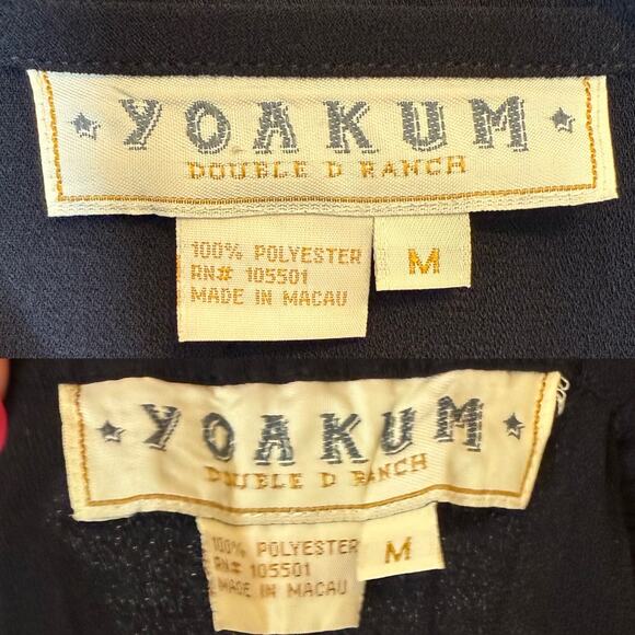 Yoakum Double D Ranch Black Purple Embroidered Jacket Skirt Set Scalloped Hem M - Picture 6 of 6